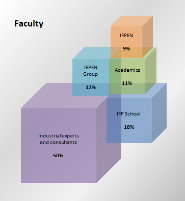 Backgrounds of the faculty (based on the number of hours of teaching)