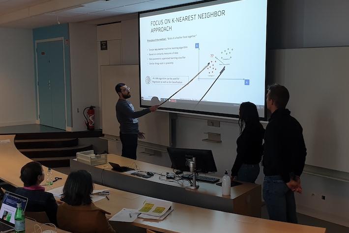 Photo caption: "Machine learning" project defense, December 16, 2022