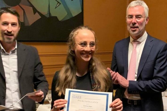 Emma Jagu, lauréate du meilleur article étudiant de l'AEE