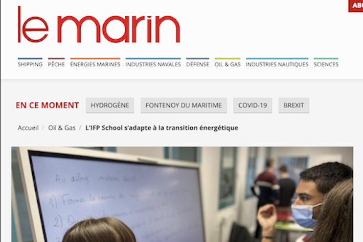 IFP School dans l'hebdomadaire Le Marin