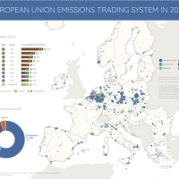Map of greenhouse gas emissions from the European Union Emissions Trading Scheme