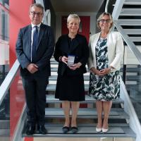 Pierre-Franck Chevet, President of IFPEN, Linda Jackson, CEO of Peugeot, and Christine Travers, Dean of IFP School