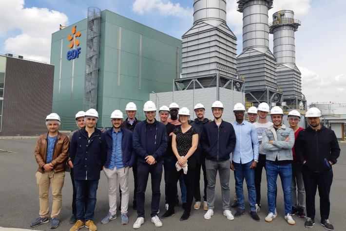 Etudiants du programme ENM 2019 sur le site de la centrale EDF de Vaires