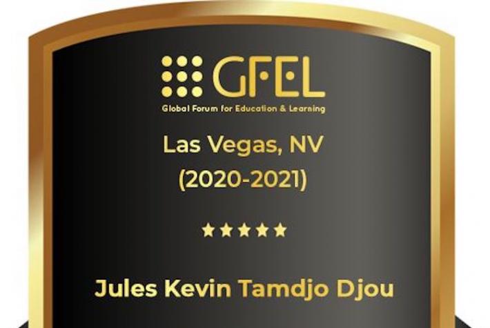 Jules Tamdjo awarded by the GFEL