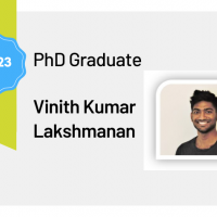 Vinith Kumar Lakshmanan 2023 PhD graduate