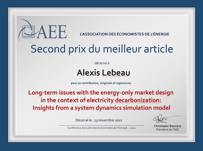 Prix AEE Alexis Lebeau