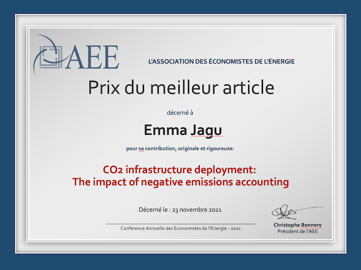 Prix AEE Emma Jagu